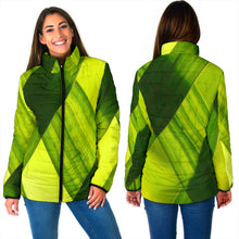 Load image into Gallery viewer, Women's Padded Jacket - Green Grass Design