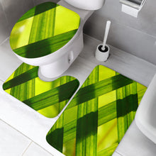 Load image into Gallery viewer, 3 Piece Bathroom Set - Green Grass, Custom Green Grass Bathroom Mat Set – 3-Piece Non-Slip Plush Bath Rug Ensemble
