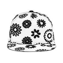 Load image into Gallery viewer, Black Flowers Snapback Hat