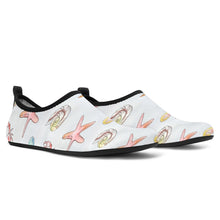 Load image into Gallery viewer, Aqua Barefoot Shoes – Beach-Themed Starfish, Anchors & Seashell Design