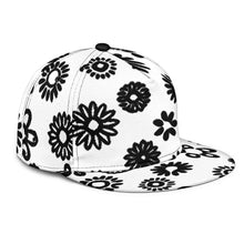 Load image into Gallery viewer, Black Flowers Snapback Hat