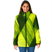 Load image into Gallery viewer, Women's Padded Jacket - Green Grass Design