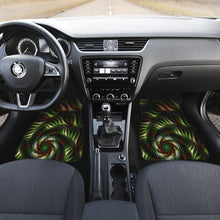 Load image into Gallery viewer, 4 Piece Car Mats Green and Brown Spirals, Stylish Brown and Green Spiral Car Floor Mats – Waterproof, Non-Slip, Custom Design