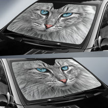 Load image into Gallery viewer, Blue Eyed Cat Vehicle Sun Shade