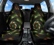 Load image into Gallery viewer, Car Seat Cover Green and Brown Spiral