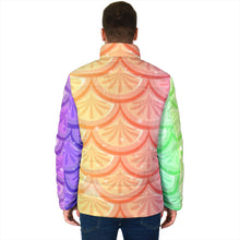 Load image into Gallery viewer, Mermaid Scales Men's Padded Jacket