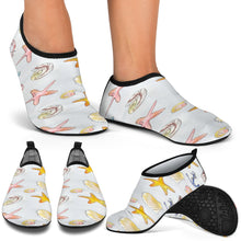 Load image into Gallery viewer, Aqua Barefoot Shoes – Beach-Themed Starfish, Anchors & Seashell Design