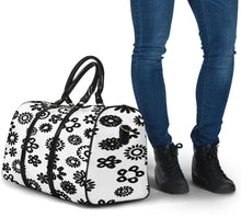 Load image into Gallery viewer, Black Flowers Travel Bag