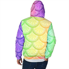 Load image into Gallery viewer, Mermaid Scales Men's Padded Hooded Jacket