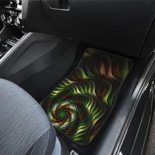 Load image into Gallery viewer, 4 Piece Car Mats Green and Brown Spirals, Stylish Brown and Green Spiral Car Floor Mats – Waterproof, Non-Slip, Custom Design