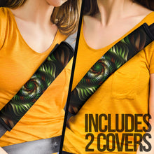 Load image into Gallery viewer, Seat Belt Covers Brown and Green Spirals