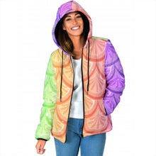 Load image into Gallery viewer, Mermaid Scales Women's Padded Hooded Jacket