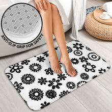Load image into Gallery viewer, 3 Piece Black Flowers Bathroom Set