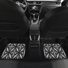 Load image into Gallery viewer, Vehicle Car Mats 4 piece Black and White Geometric Design