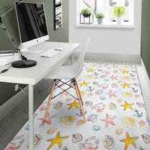 Load image into Gallery viewer, Area Rug - Beach Themed – Coastal Elegance with Crabs, Seashells & Starfish