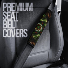 Load image into Gallery viewer, Seat Belt Covers Brown and Green Spirals