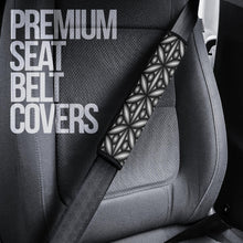 Load image into Gallery viewer, Seatbelt Covers Black and white Geometric Design