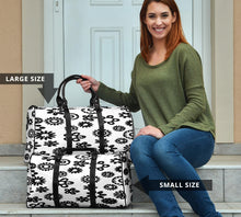 Load image into Gallery viewer, Black Flowers Travel Bag
