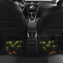 Load image into Gallery viewer, 4 Piece Car Mats Green and Brown Spirals, Stylish Brown and Green Spiral Car Floor Mats – Waterproof, Non-Slip, Custom Design