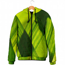 Load image into Gallery viewer, Men's Padded Hooded Jacket - Green Grass Design