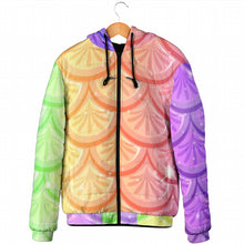 Load image into Gallery viewer, Mermaid Scales Men's Padded Hooded Jacket