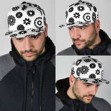Load image into Gallery viewer, Black Flowers Snapback Hat