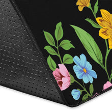 Load image into Gallery viewer, Area Rug - Flowers on Black