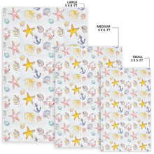 Load image into Gallery viewer, Area Rug - Beach Themed – Coastal Elegance with Crabs, Seashells & Starfish
