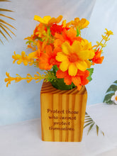 Load image into Gallery viewer, Personalized Handmade Wooden Pen Holder – Custom Laser Engraved 4-Sided Desk Organizer, Artisan Tool Caddy & Unique Gift