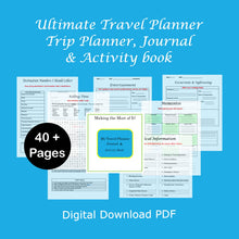 Load image into Gallery viewer, The Ultimate All-in-One Printable Travel Planner, Journal, and Activity Book - "Making the Most of It" (PDF)