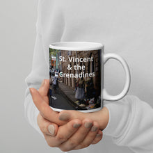 Load image into Gallery viewer, St. Vincent and the Grenadines Saturday Shopping White glossy mug