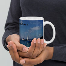 Load image into Gallery viewer, St. Vincent and the Grenadines Sailboats in Mayreau White glossy mug