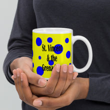 Load image into Gallery viewer, St. Vincent and the Grenadines Blue Spotted White glossy mug