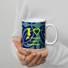 Load image into Gallery viewer, St. Vincent and the Grenadines - Yellow Heart White glossy mug