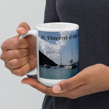 Load image into Gallery viewer, St. Vincent and the Grenadines Sailboats in Mayreau White glossy mug