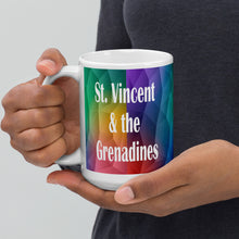 Load image into Gallery viewer, St. Vincent and the Grenadines Rainbow Pastels White glossy mug