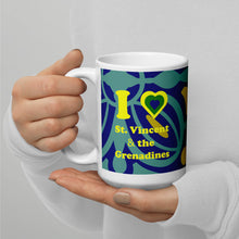 Load image into Gallery viewer, St. Vincent and the Grenadines - Yellow Heart White glossy mug