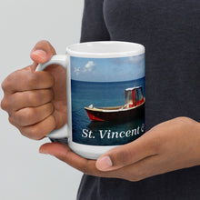 Load image into Gallery viewer, St. Vincent and the Grenadines Boats Bobbing White glossy mug