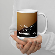 Load image into Gallery viewer, St. Vincent and the Grenadines Sun Setting Off Edinboro Point White glossy mug