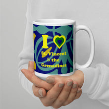 Load image into Gallery viewer, St. Vincent and the Grenadines - Yellow Heart White glossy mug