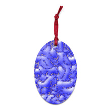 Load image into Gallery viewer, Cloudy Blue Wooden Ornaments