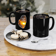 Load image into Gallery viewer, St. Vincent and the Grenadines Fiery Sunset in SVG - 11oz Black Coffee Mug (R)
