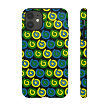 Load image into Gallery viewer, Tough Phone Cases (Black with spirals)