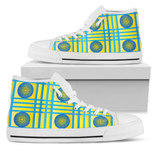 Load image into Gallery viewer, High Top Shoe - Green Grid