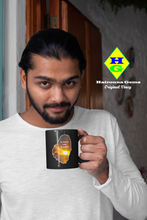 Load image into Gallery viewer, St. Vincent and the Grenadines 11oz Black Coffee Mug (L) Fiery Sunset in SVG