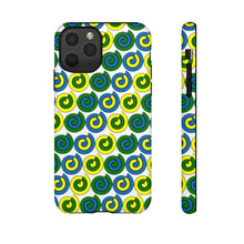 Load image into Gallery viewer, Tough Phone Cases (White with spirals)