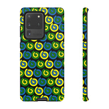 Load image into Gallery viewer, Tough Phone Cases (Black with spirals)