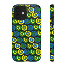 Load image into Gallery viewer, Tough Phone Cases (Black with spirals)
