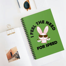 Load image into Gallery viewer, Bunny's Need For Speed, Spiral Lined Notebook (B)