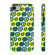 Load image into Gallery viewer, Tough Phone Cases (White with spirals)